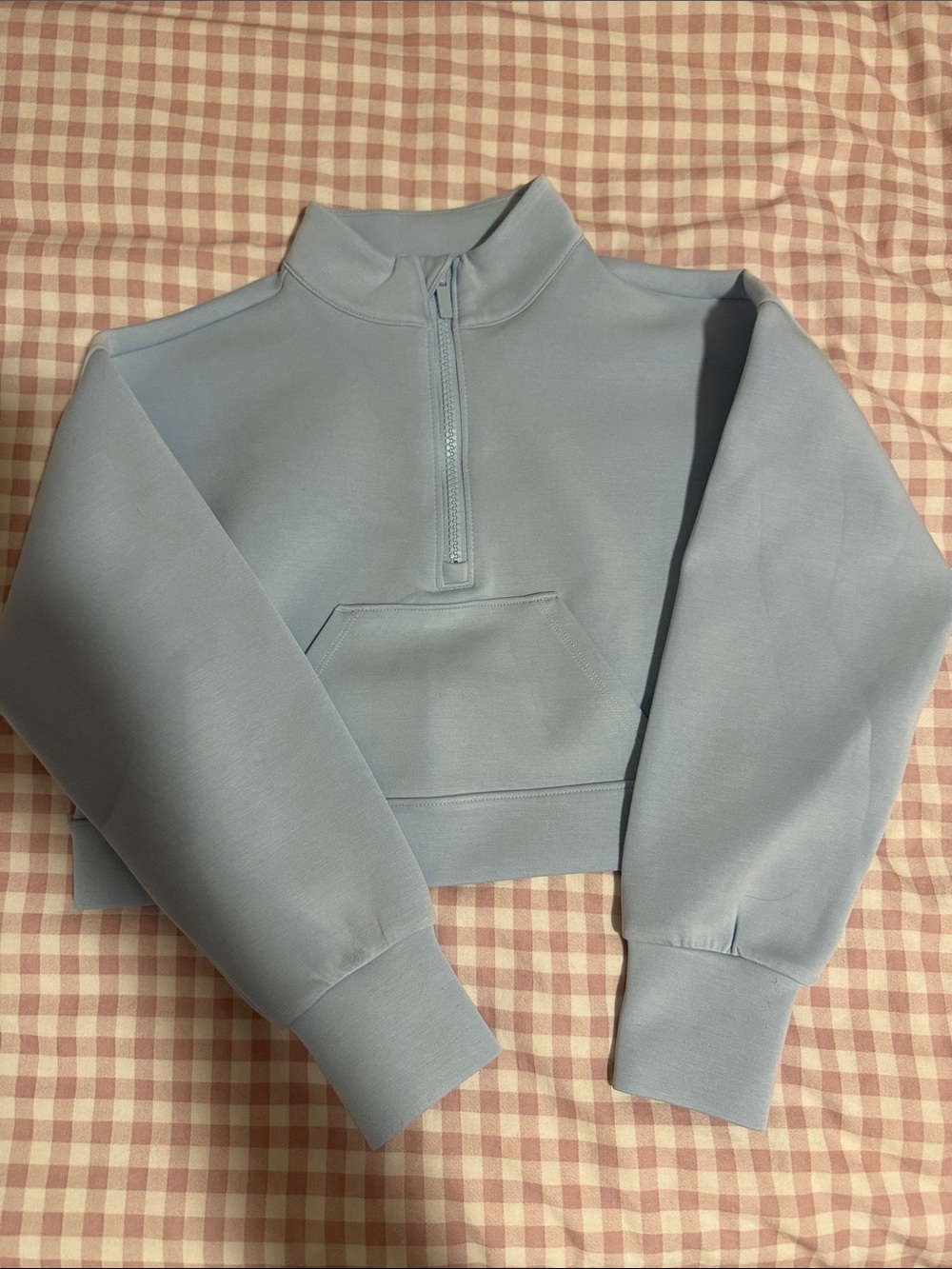 NWOT scuba Half-Zip Sweatshirt in Light Blue